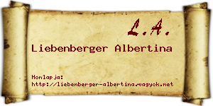 Liebenberger Albertina névjegykártya