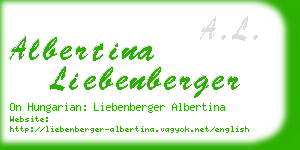 albertina liebenberger business card